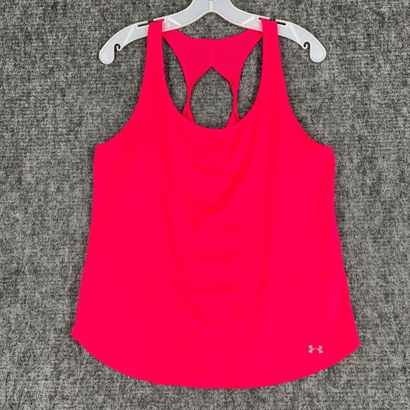 Under Armour Tank Top Womens Small‎ Pink Active Yoga Running Walking Gym Workout - Picture 1 of 6